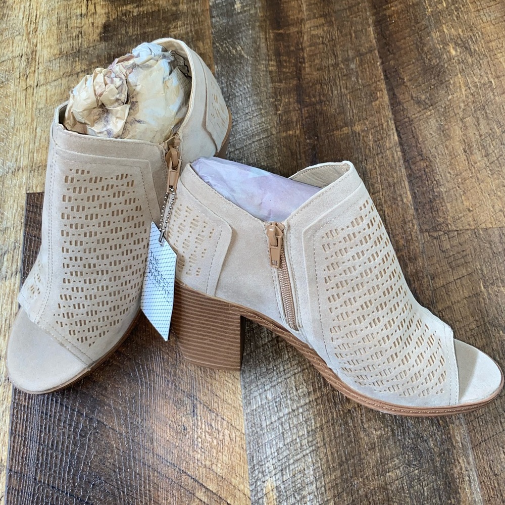 Nude Wide Fit Open Toe Booties